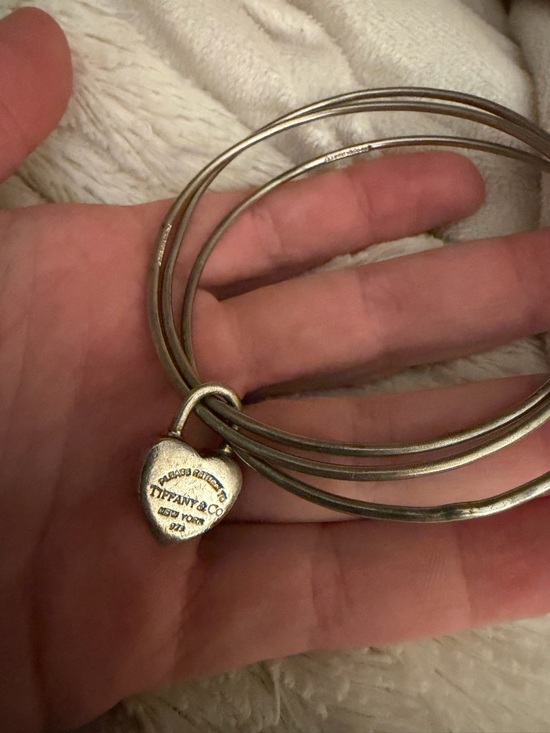 Tiffany & Co. Jewelry - Vintage Tiffany & Co Return to Tiffany Heart Tag Triple Bangle Bracelet
